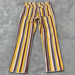 FRAME Jeans Womens Denim Le High Straight Painterly Stripe Size 28 Colorful